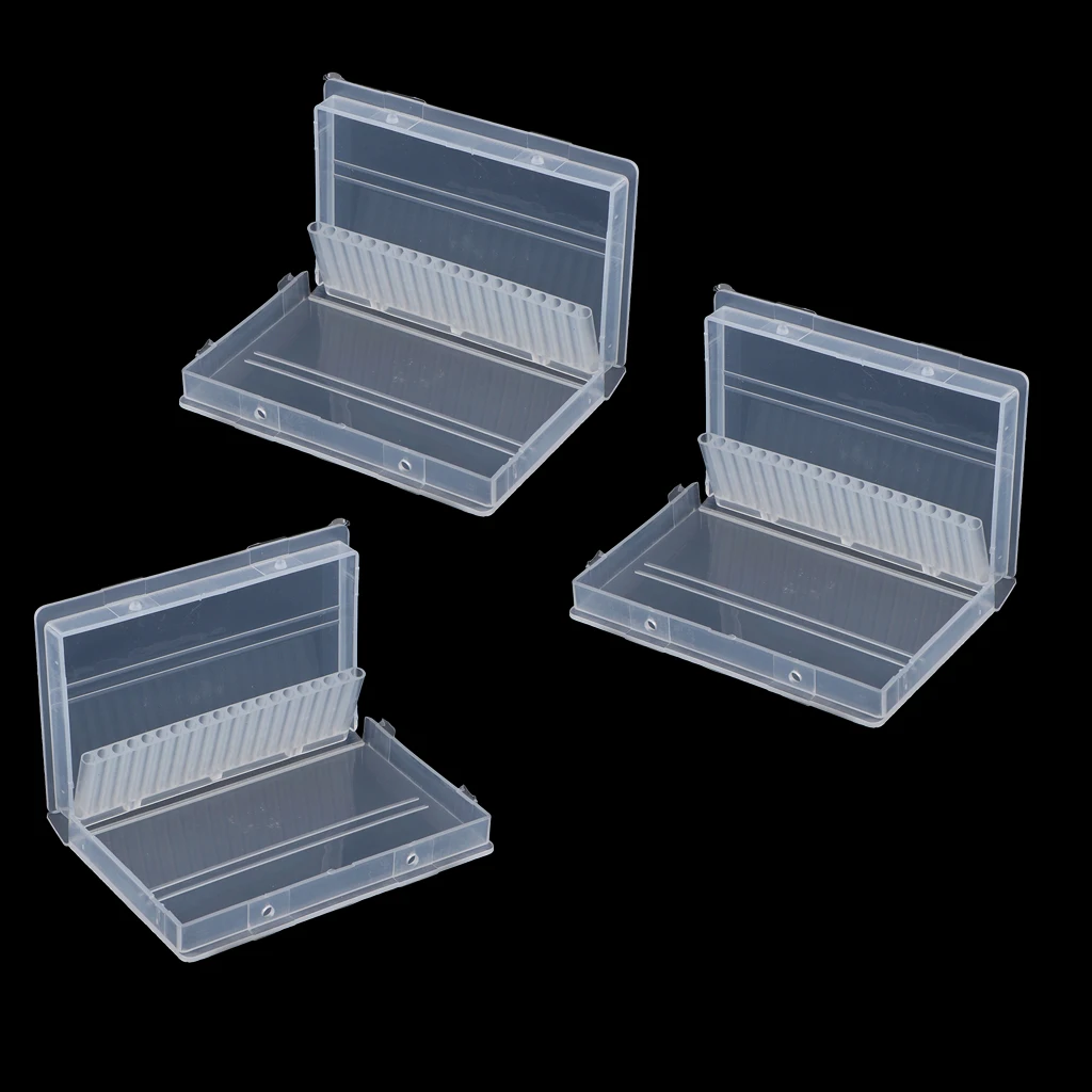 3 шт. пластиковые держатели для фрез 20 отверстий|Принадлежности дизайна ногтей| |