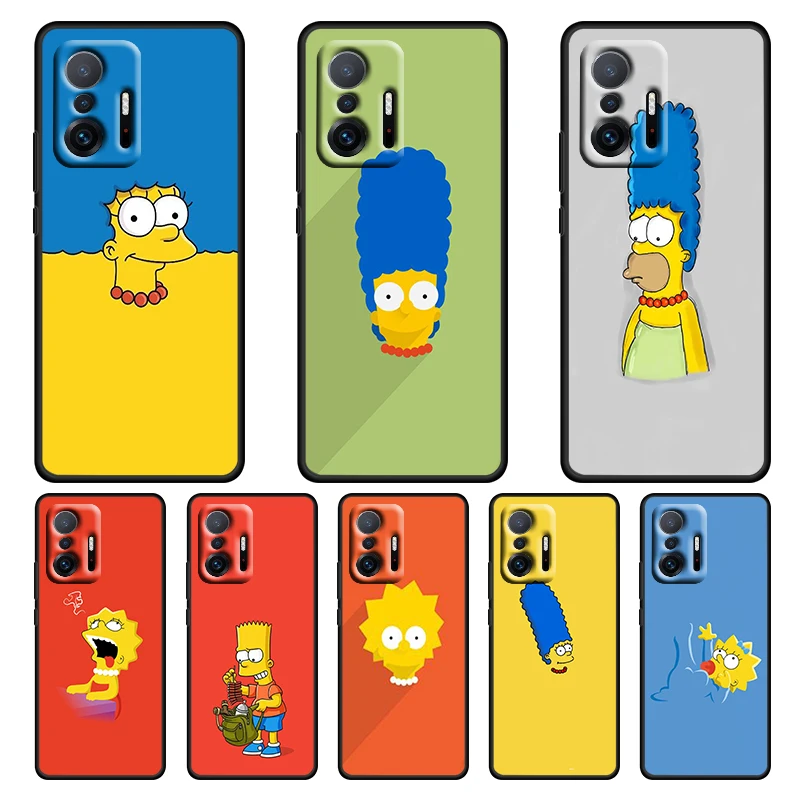 

Simpsons family peculiar For Xiaomi MI 11T 10T Lite Youth Ultra CC9 9 8 Pro A3 5G Silicone Soft Black Phone Case