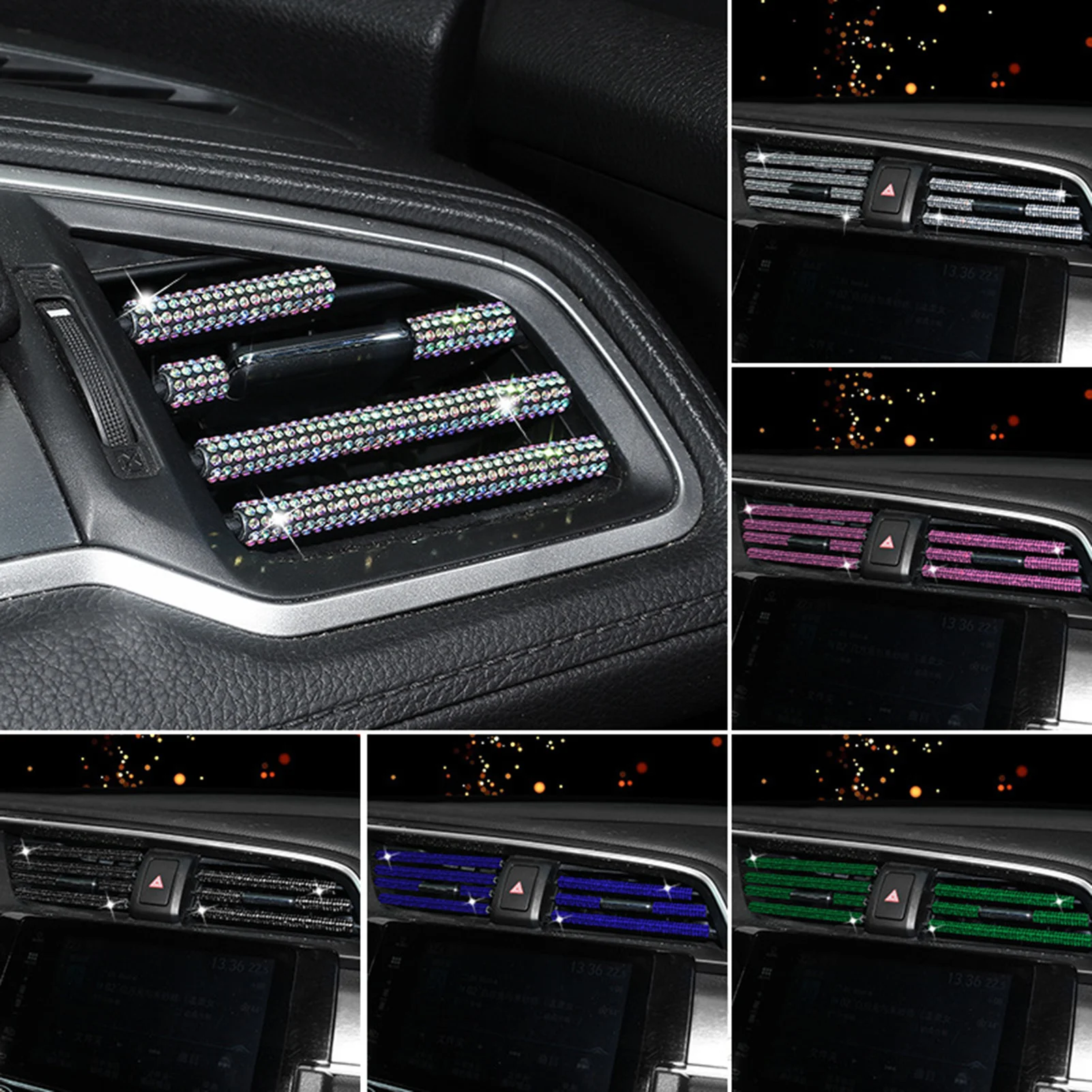 

10 шт./компл. 20 см декоративная полоса для выхода воздуха простая в эксплуатации DIY индивидуальная внутренняя часть для кондиционера модели р...