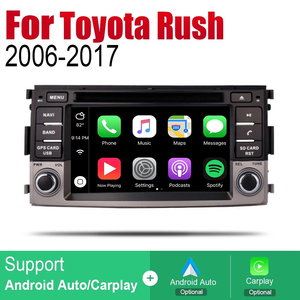 Автомагнитола ZaiXi 2 Din Android DVD для Toyota Rush 2006 ~ 2017 автомобильный мультимедийный плеер