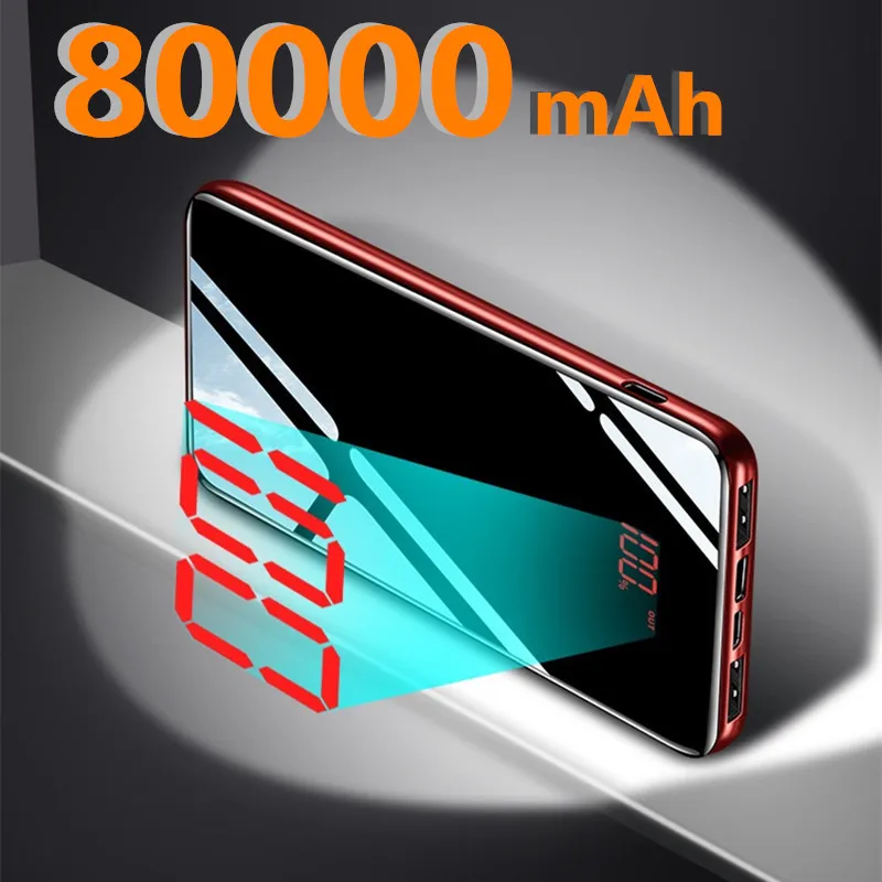 Внешний аккумулятор на 80000 мА · ч для Xiaomi Samsung iPhone Huawei|Внешние аккумуляторы| |