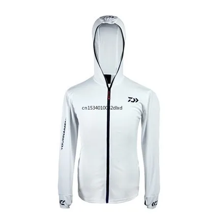 

Men Brand DAIWA Fishing Clothes Long Sleeve Outdoor Sport Shirts Breathable Men Hooded Zipper Uv Sun Fishing Clothing Hoodies