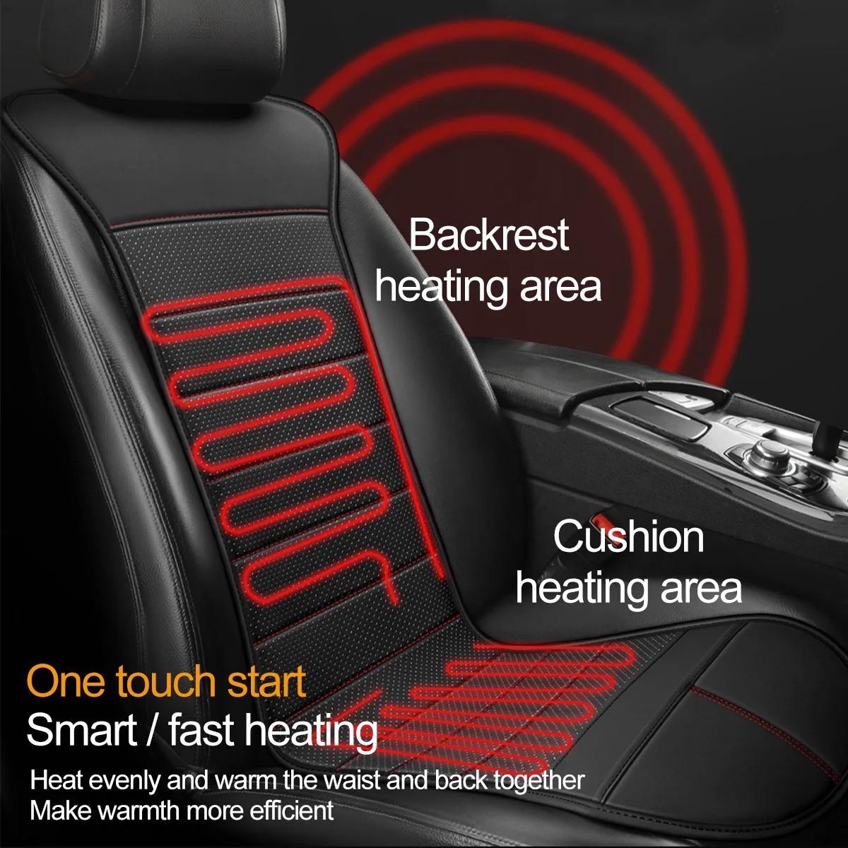 Кожаная Автомобильная подушка с подогревом на два сиденья 12 В зимний бытовой