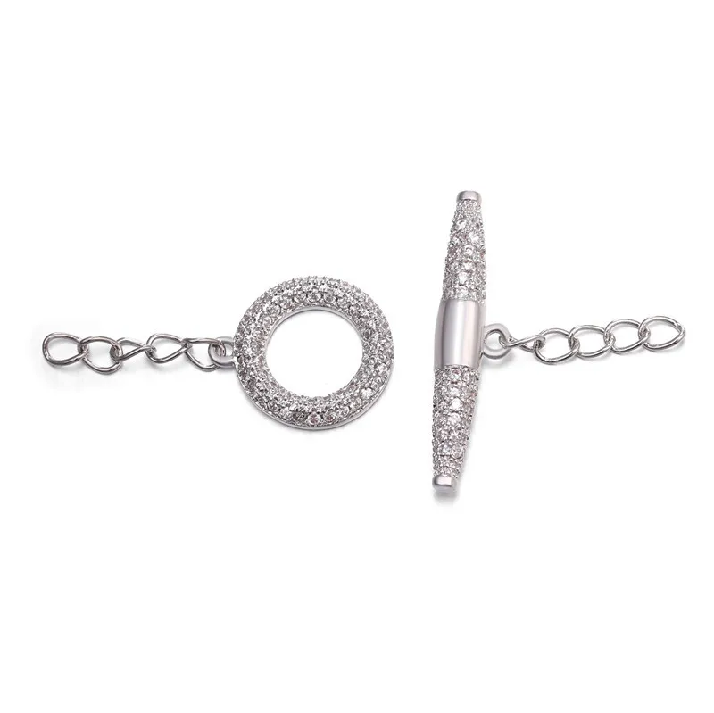 

32*26mm CZ OT Clasps Buckle Connector Sweater Chain Women Jewelry Making DIY Micro-inlaid Zircon Bracelet Necklace Accessories