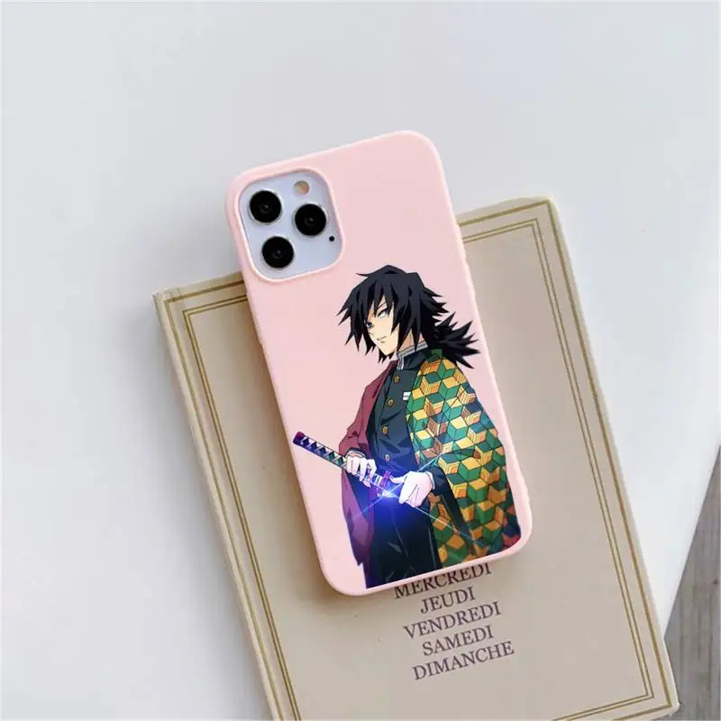 

fun design aesthetics Demon Slayer Phone Case Candy Color for iPhone 6 6S 7 8 11 12 XS X SE 2020 XR mini pro Plus MAX funda