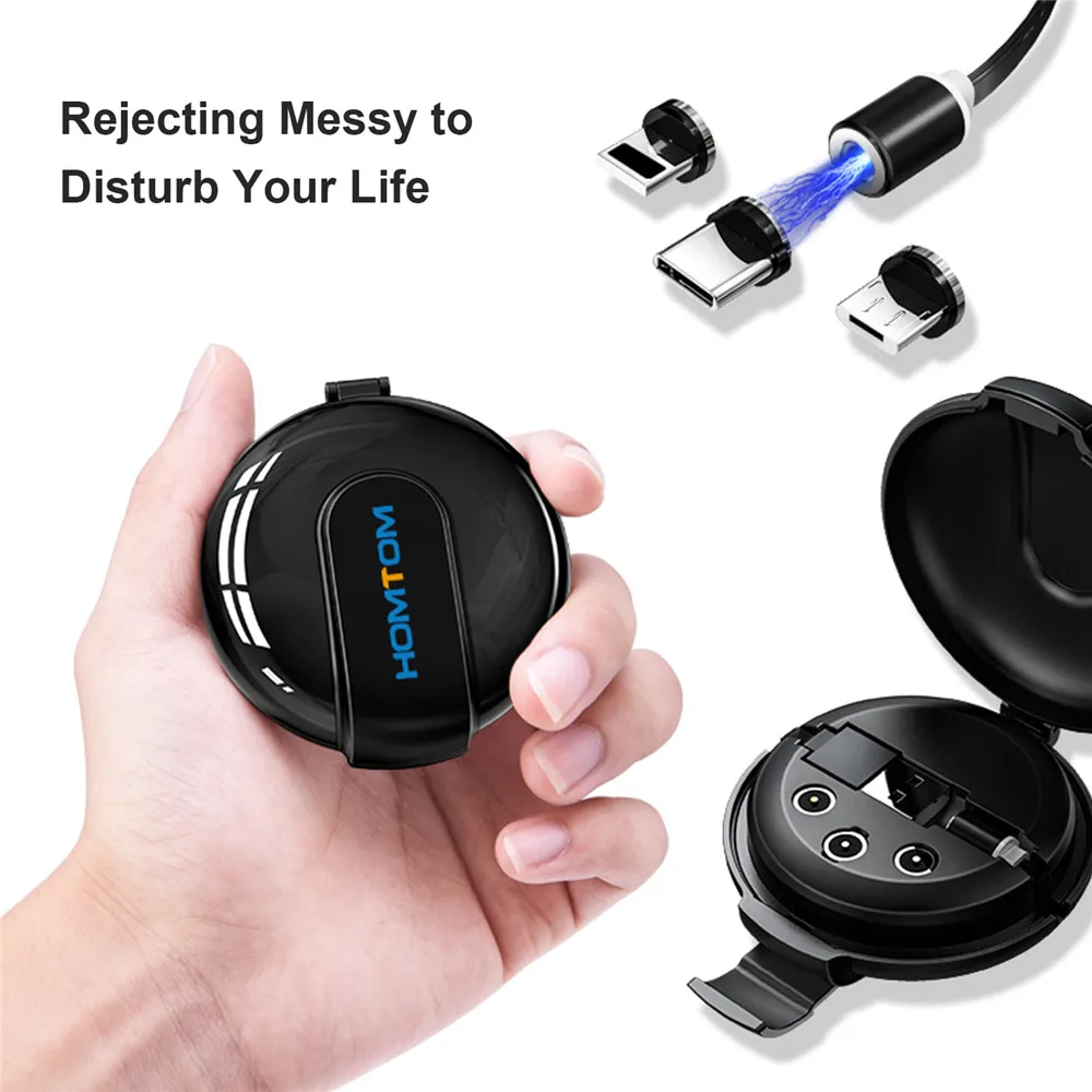 Многофункциональный магнитный кабель HOMTOM Type-C для передачи данных 1 м 3 в usb-кабель