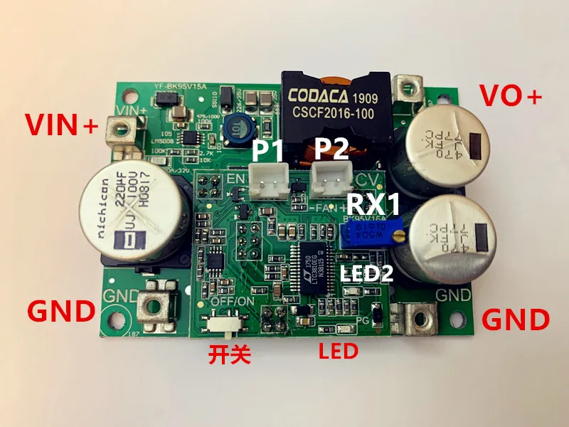 DC понижающий Питание высокое Напряжение 100V Вход и Выход 12 48v / 8a 15a синхронный