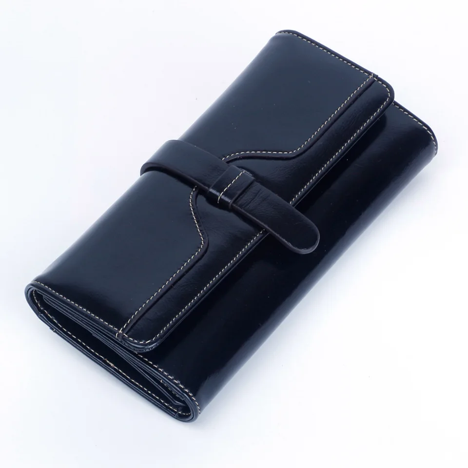 

New Retro Buckle Multi-Card Oil Wax Wallet Women's Handbag Money Wallet