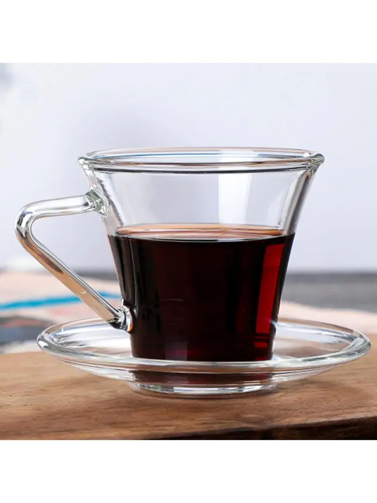 Стеклянный маленький расторопши сгущенный стеклянный кофе чашка для латте