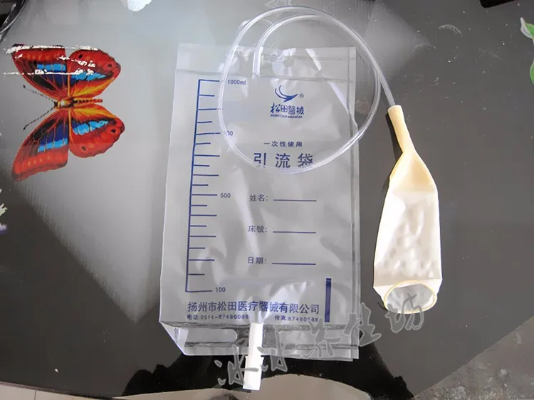 25 шт одноразовые латексные мужские сумки для сбора мочи 1000 мл дренажный мешок
