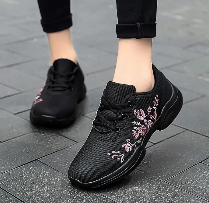 Женская дышащая Спортивная обувь на плоской платформе повседневная сетчатая с