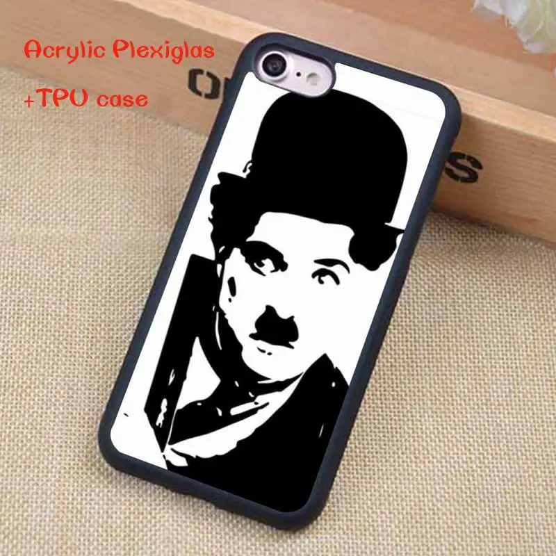 

Charlie Chaplin Phone Case For iphone 11 Pro Max X XR XS SE 2020 6S 7 8 Plus Acrylic Plexiglass TPU