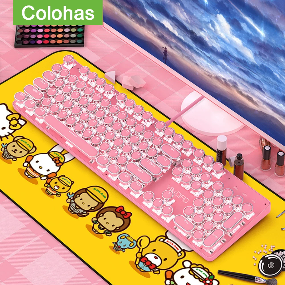 клавиатура механичесая механикая Механическая USB Проводная игровая для ноутбука