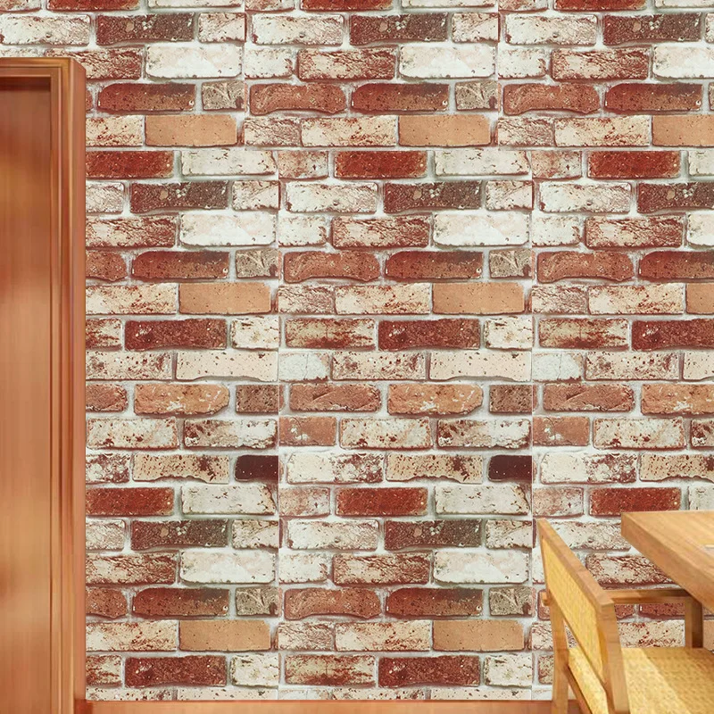 Style A 3D красные кирпичные обои для гостиной, спальни, кухни, ТВ-фона, художественная Настенная ПВХ Съемная самоклеящаяся настенная бумага, домашний декор - Цвет: Style A