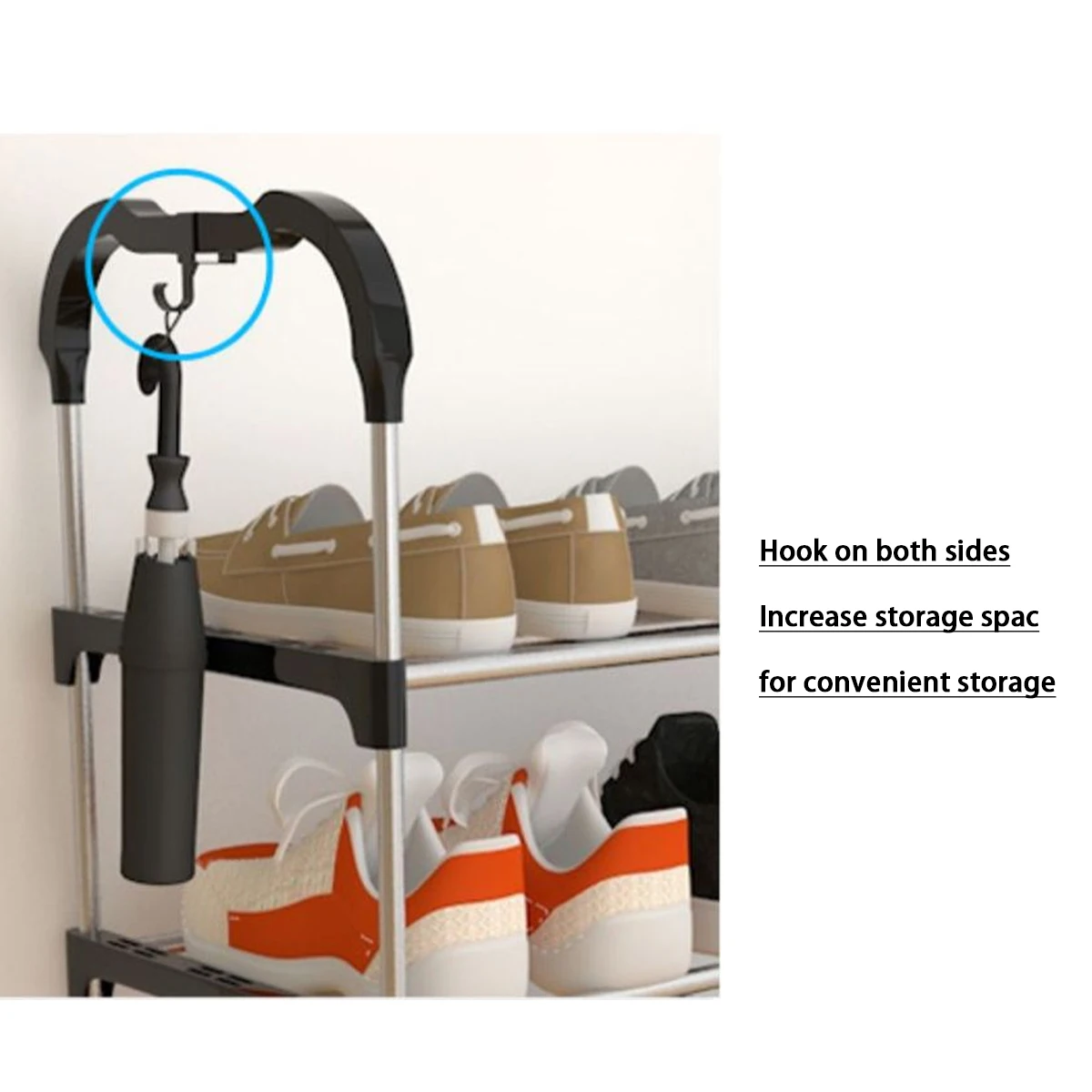 

Black Simple Multilayers Shoe Rack Standing Easy Assemble Storage Shoe Cabinet Shoe Rack DIY Shelf Home Organizer Accessories