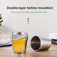 201 stainless steel double layer heat insulation beer coffee water drinking cup water drinking cup water drinking cup water cup