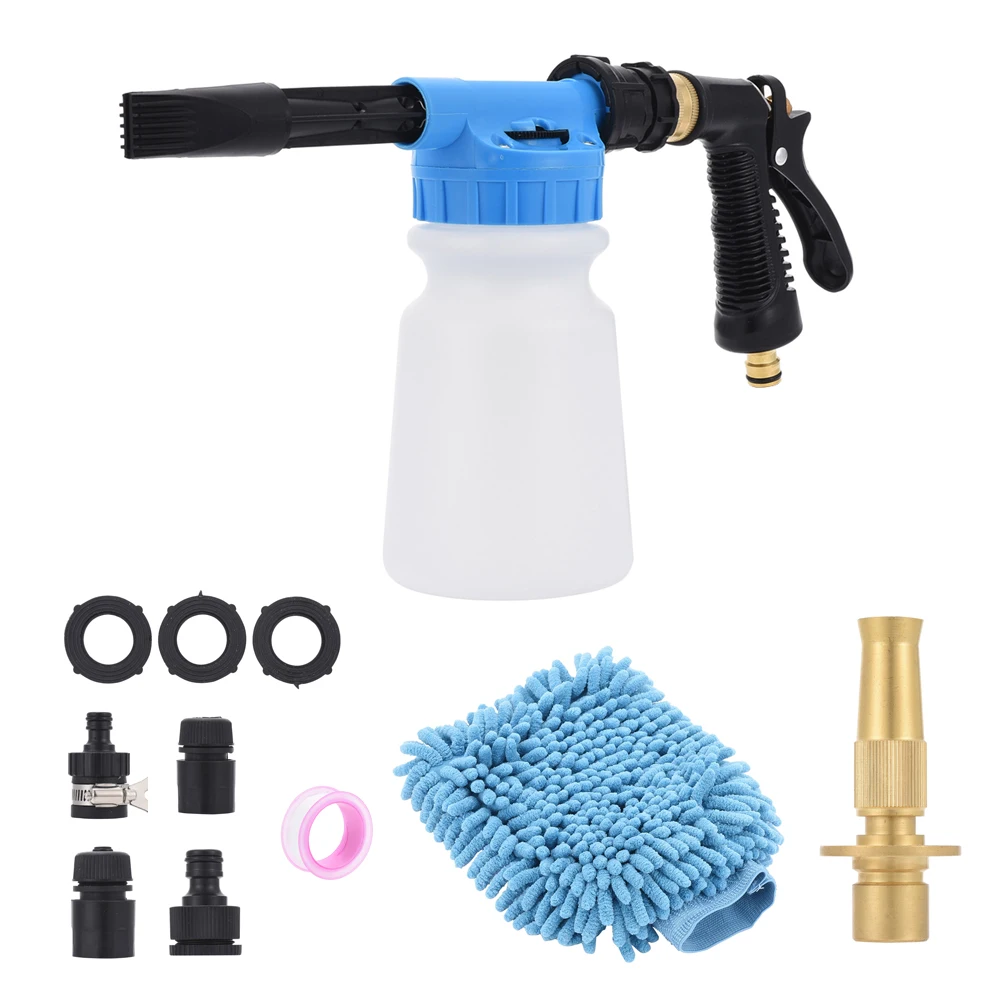 

Car Wash Foam Gun with Adjustable Hose Wash Sprayer & Ratio Dial/Snow Foam Blaster Thick Suds -Foam Cannon for Car/Home Cleaning