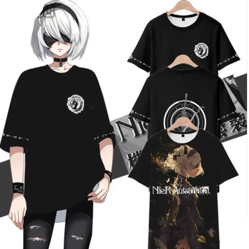 Футболка с 3D принтом для мужчин и женщин 2B YoRHa No. 2 Type B 9S No.9 S 2A A костюм косплея -