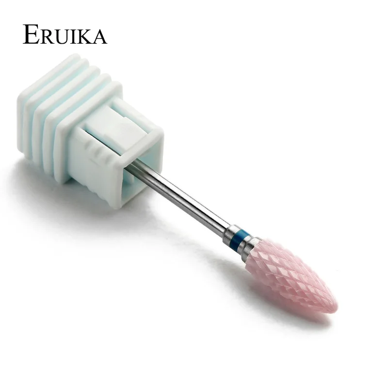 ERUIKA, 1 шт., 3/32 дюйма, лучший розовый керамический сверло для ногтей, электрическая вращающаяся пилочка для ногтей, инструменты для маникюра - Цвет: NO2