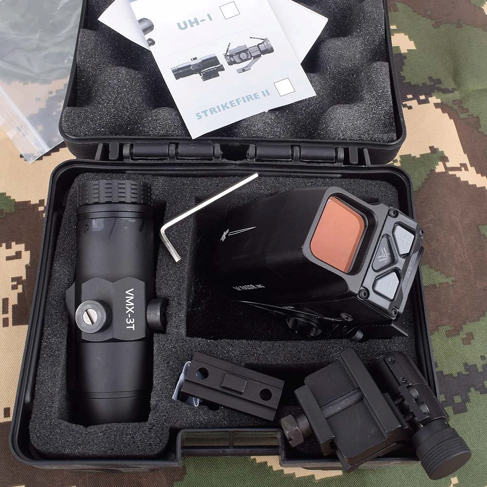 Тактический UH 1 голографическая Red Dot UH1 прицел + VMX 3T 3X лупа с флип