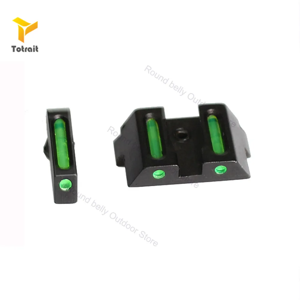 

TOtrait Glock Fiber Optic Front Rear Handgun Sights Red Green Fiber sight