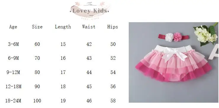 Юбка принцессы для маленьких девочек 2 шт. с головным убором на 0-24 месяца розовая