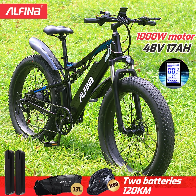 (EU Stock)ALFINA FX-03plus 1000W super motor 48V 17AH электрический велосипед горный 45 км/ч 26 дюймов