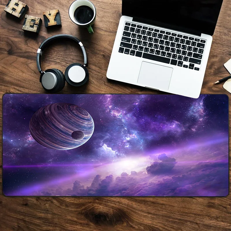 

Space Extra Large Mouse Pad Big Computer Gaming Mousepad Anti-slip Natural Rubber with Locking Edge Gaming Mouse Mat