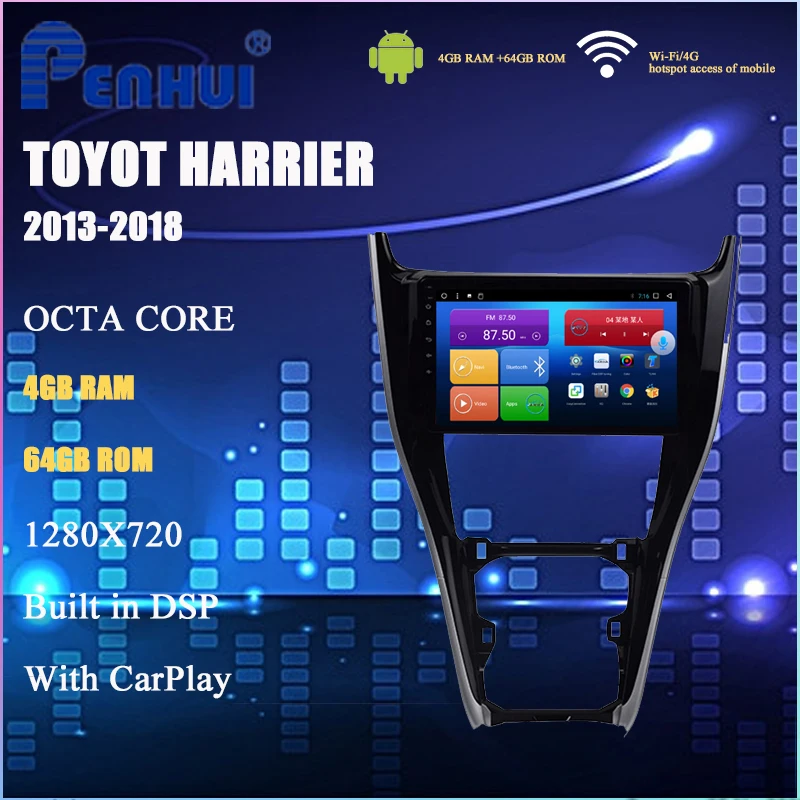 Автомобильный DVD плеер на Android для Toyota Harrier (2013 2018) автомобильное радио