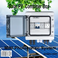 solar photovoltaic pv combiner box with lightning protection 21 input 1 out dc 500v 1000v fuse mcb spd waterproof box ip65