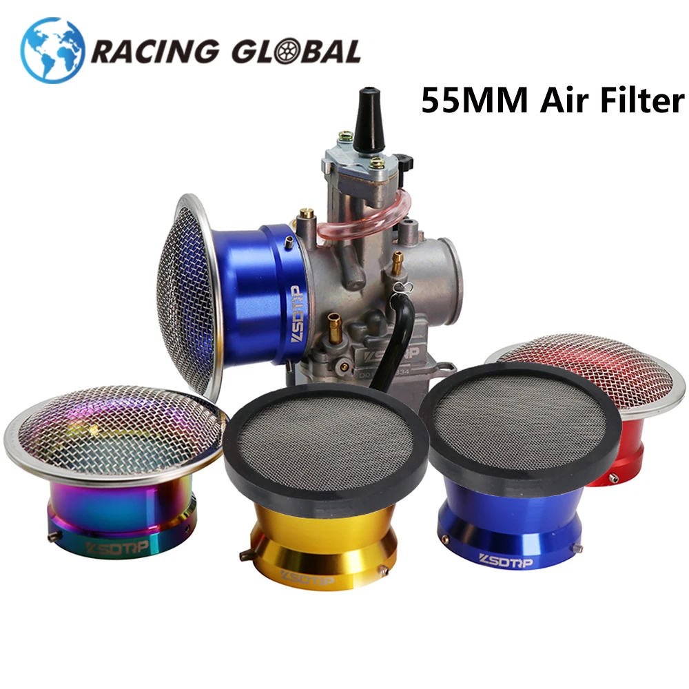 

ALCON-Racing 55mm Carburetor Air Filters with Screen Mesh For PWK32 PWK34 Keihin OKO KOSO MIKUNI PZ Carburetor
