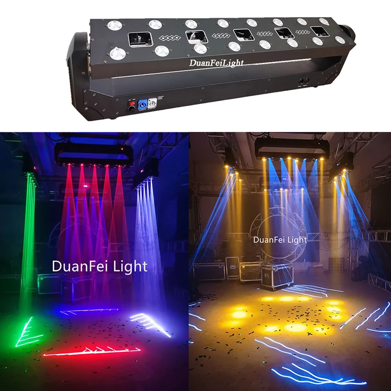 Новинка 2020 полноцветный rgb лазер с движущейся головкой световой луч 16x3 Вт
