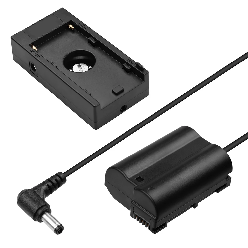 

NP-F970 F750 Battery Plate Holder Adapter with Dual USB Interface EN-EL15/14 Dummy Battery Coupler for Nikon D7000/D3100 Cameras