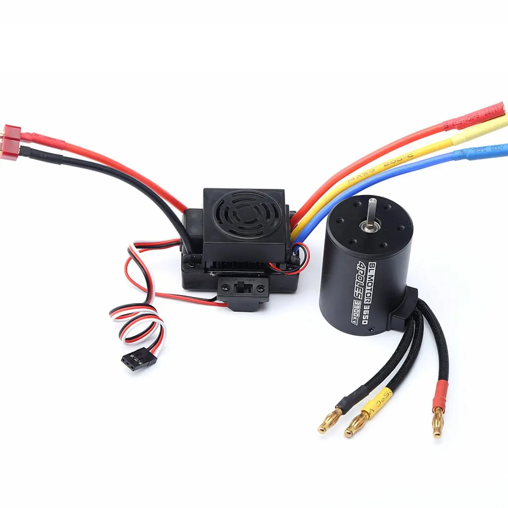 

3650 3100kv 3900kv 4300kv Brushle Motor Upgrade Sensorless 60a Esc Combo For 1:8 1:10 Rc Car Boat Part-3100kv