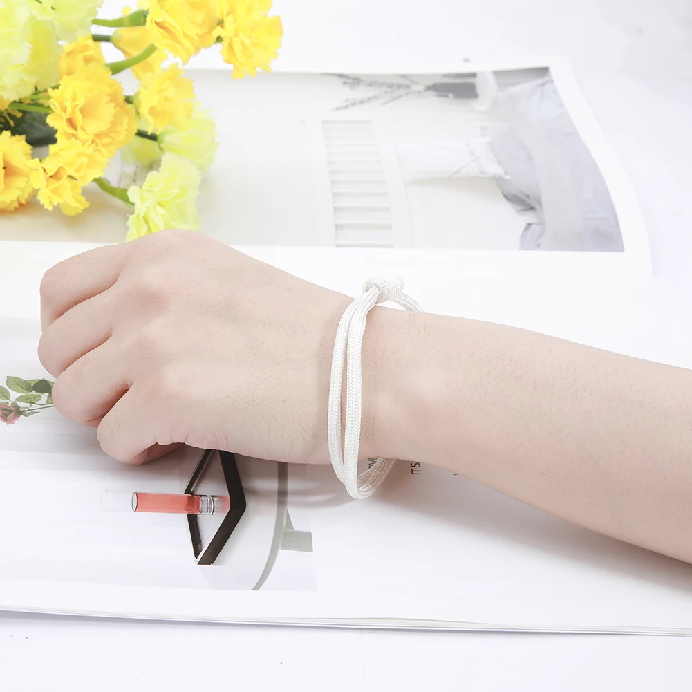 Регулируемый нейлоновый браслет LIKGREAT для мужчин и женщин однотонные браслеты в