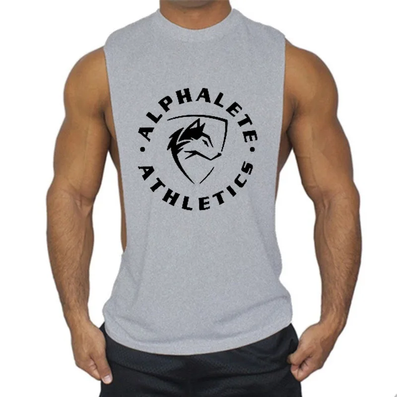 

Fashion Men's Fitness Series Vest Muscle Training Basketball Running Loose Breathable Quick-drying Sleeveless T-shirt Cotton Top
