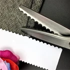 Профессиональные ножницы кройка и шитье из нержавеющей стали с удобным захватом, ножницы зигзагообразной ткани, инструмент для декоративных краев
