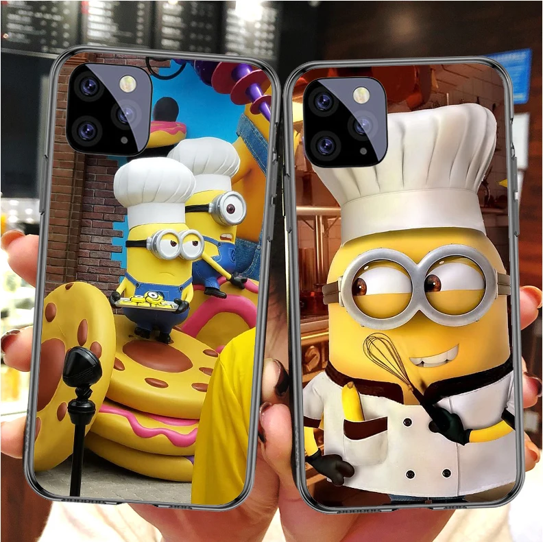 Забавный мультяшный Мягкий силиконовый чехол из ТПУ с миньонами для iPhone 11 Pro MAX SE 5