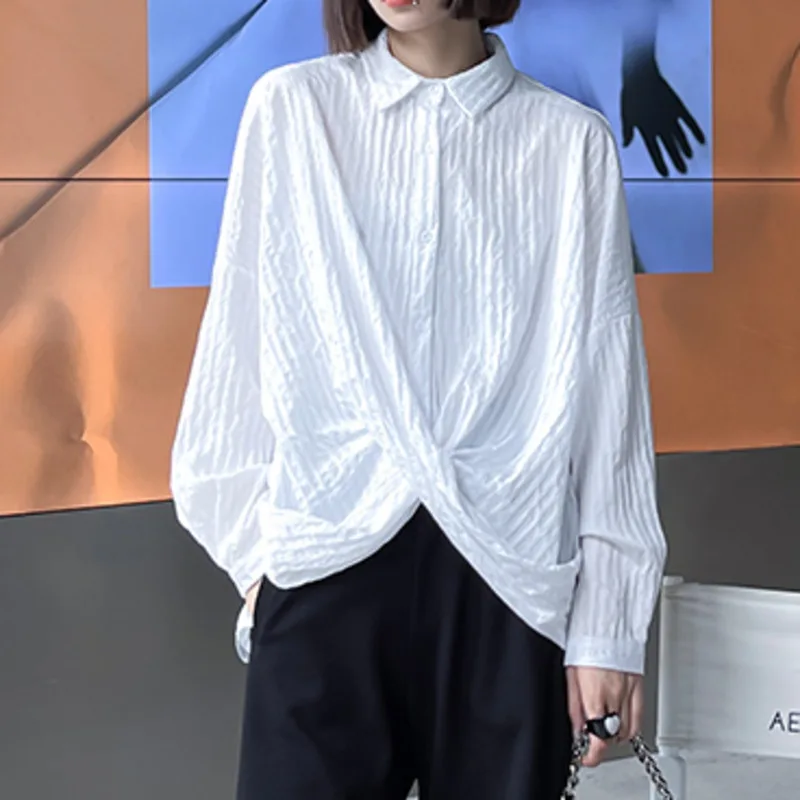 

Женская рубашка с длинным рукавом, весна-осень