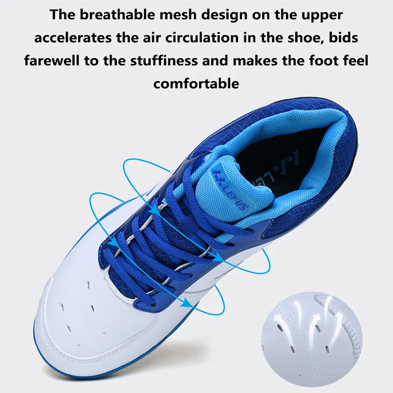 JIEMIAO Couple Lightweight Tennis Badminton Shoes for Men Professional Tennis Training Shoes Men Breathable Volleyball Sneakers