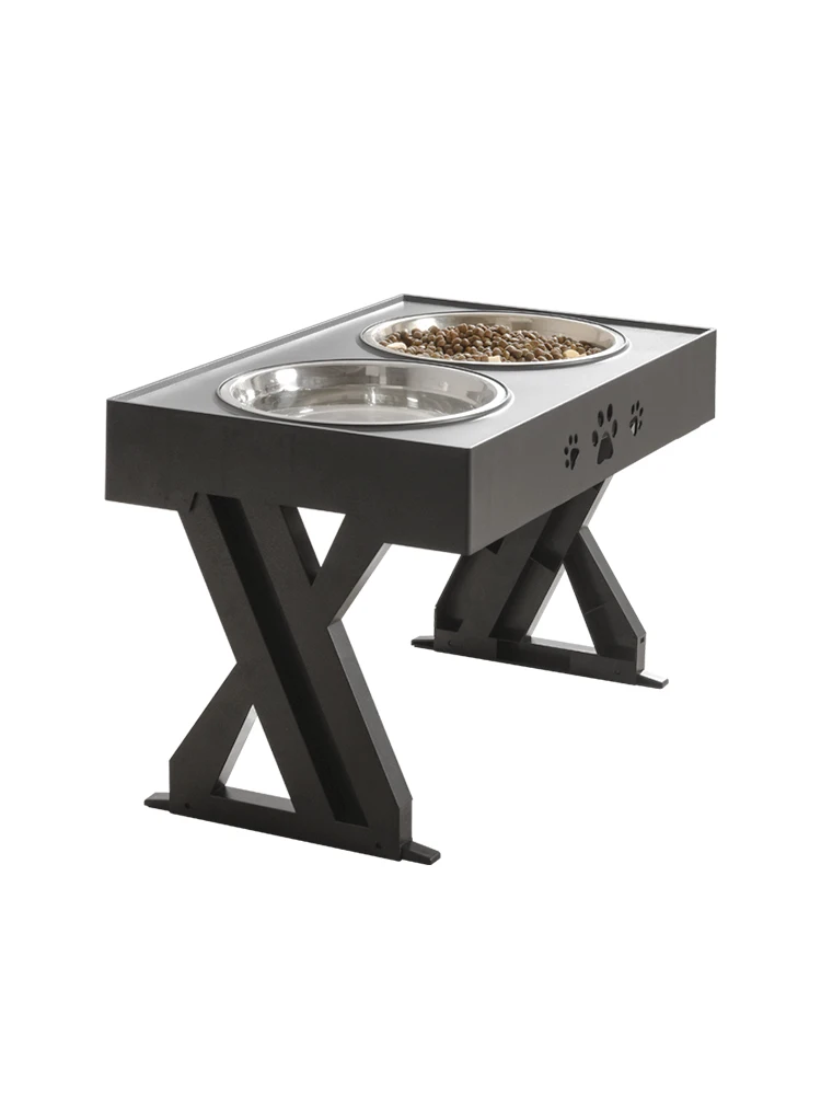 

Anti-Slip Elevated Dog Bowl Adjustable Raised with 2 Stainless Steel Dog Food Bowls Stand NoSpill Dog Dish Adjusts to 3 Heights