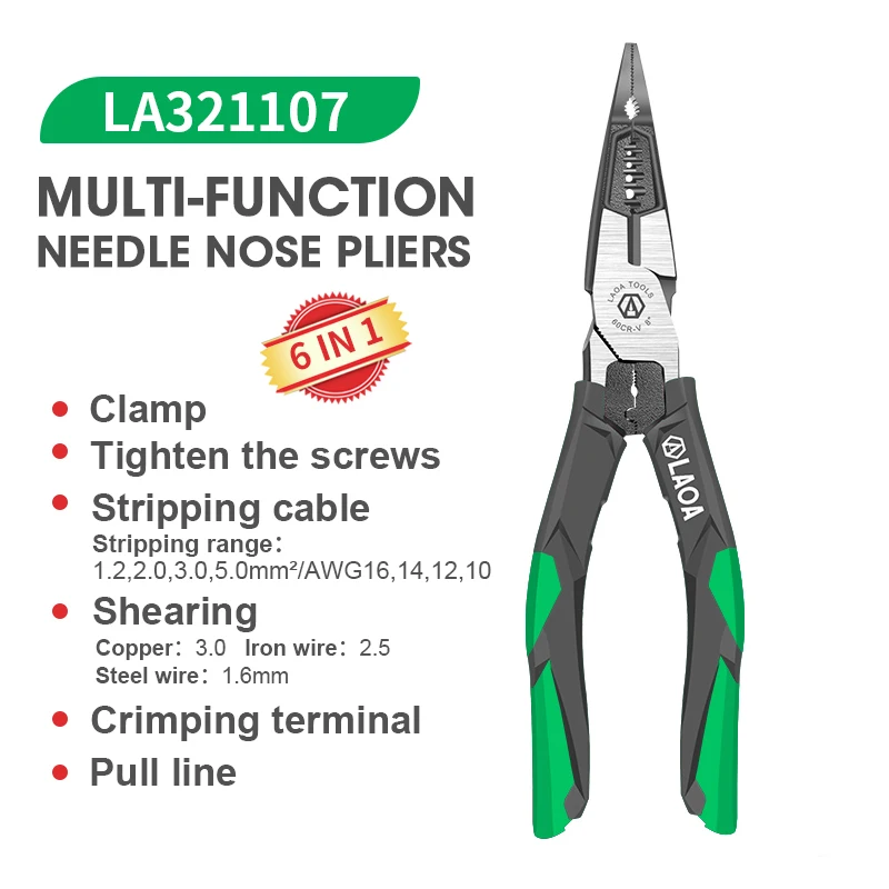 

Плоскогубцы LAOA 6 в 1 CR-V 8 дюймов