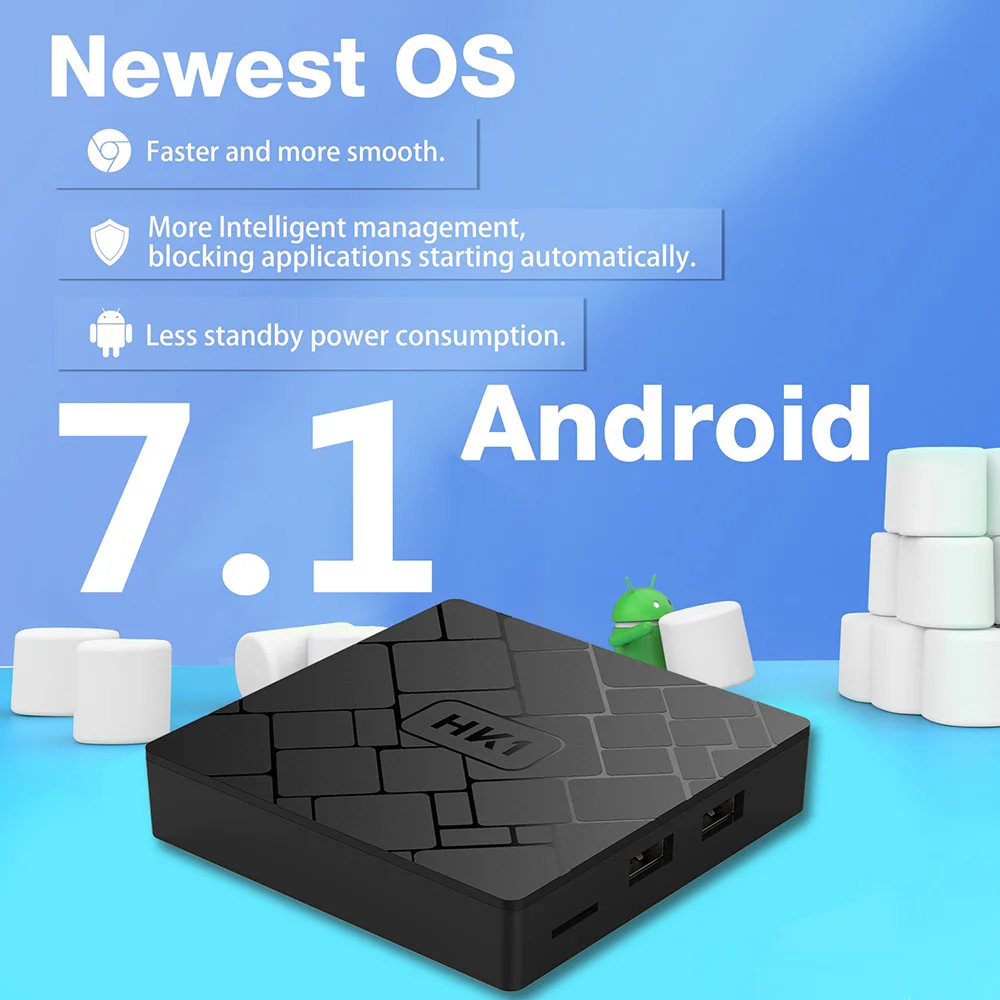 HK1 Android ТВ приставка Amlogic S905W четырехъядерный 2 ГБ DDR3 16 Гб rom Смарт 7 1 4G Wifi 4K HD