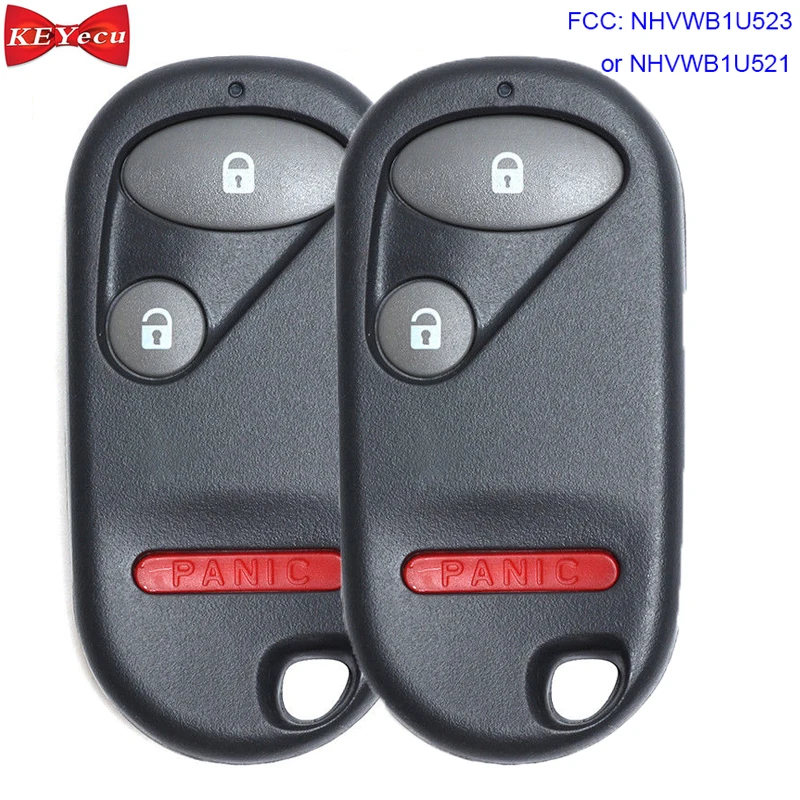 KEYECU 2 шт. для Honda Civic Pilot 2003 2004 2005 дистанционное управление Автомобильный ключ