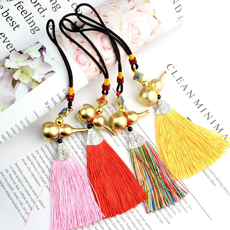 

1Pc Small Silk Tassel Cords with Metal Caps Tassels for Crafts Phone Hanging Pendant DIY Cloth Decor Bookmark Satin Brush Fringe