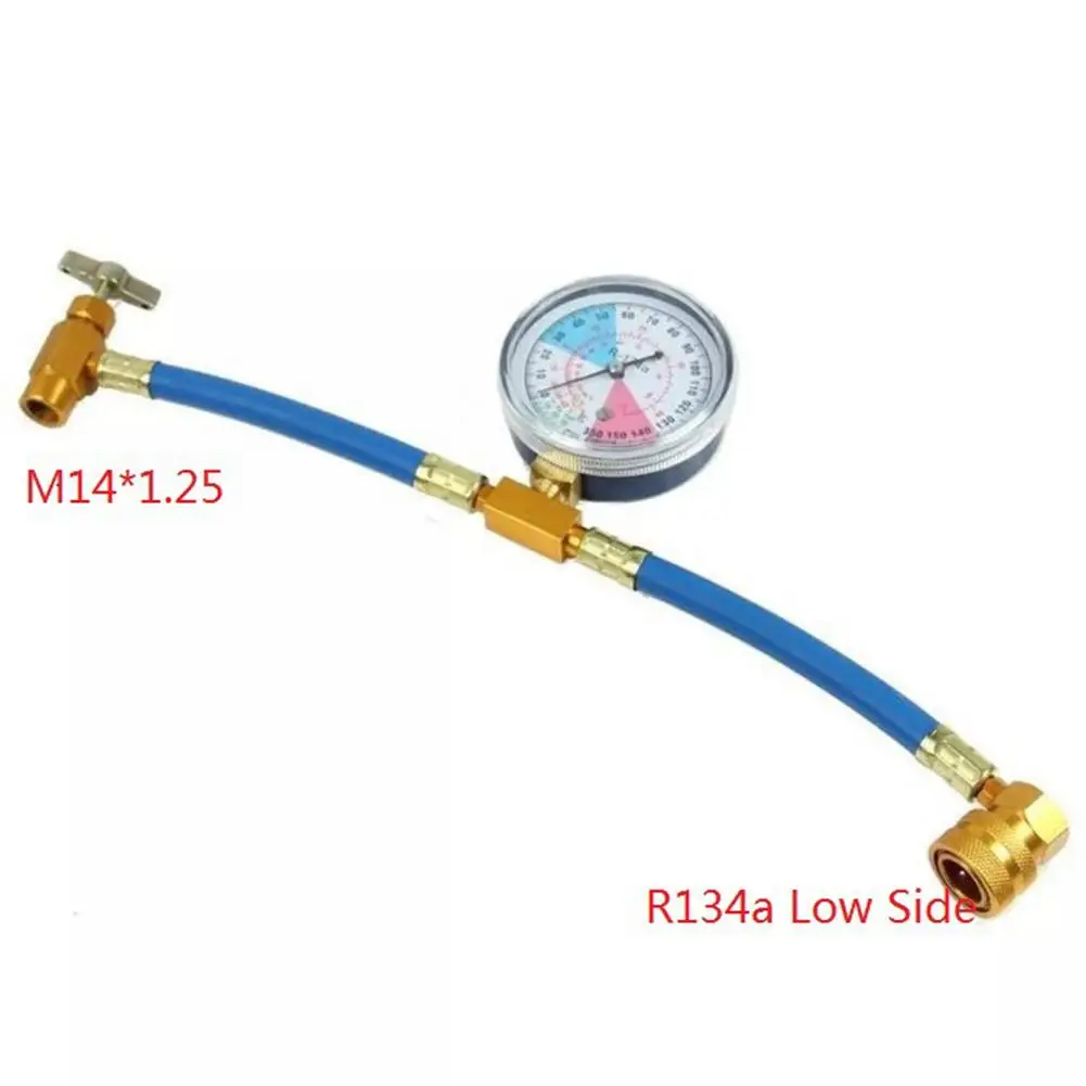 

Air Conditioning Refrigerant Charging Pipe With Pressure Gauge M14 Thread For Asia Car R134A Recharge Measuring Hose With Gauge