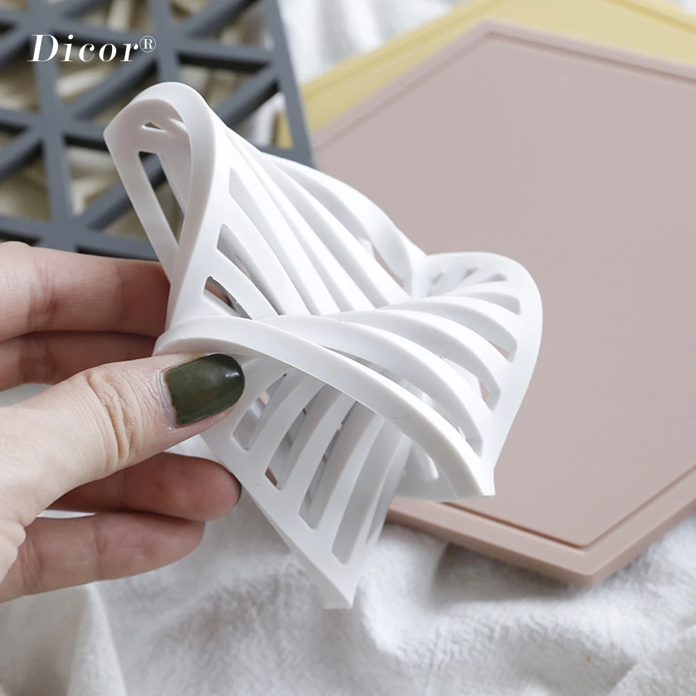 25 видов Шестигранная силиконовая подставка под кружку теплоизоляционная для