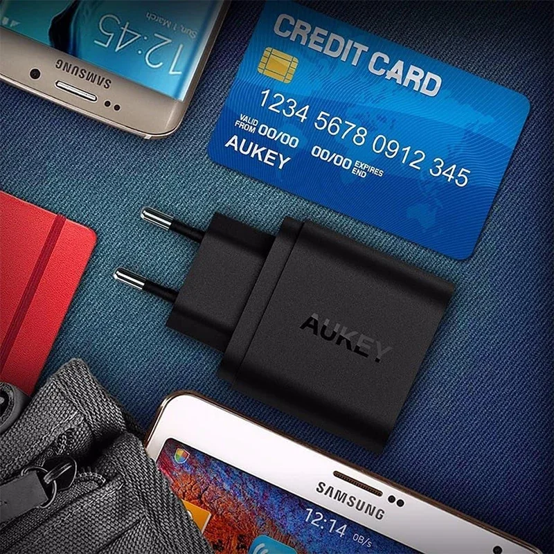 AUKEY PA-T16 MAX 36 Вт PD адаптер для быстрой зарядки с 2 портами выход Type C Быстрая зарядка