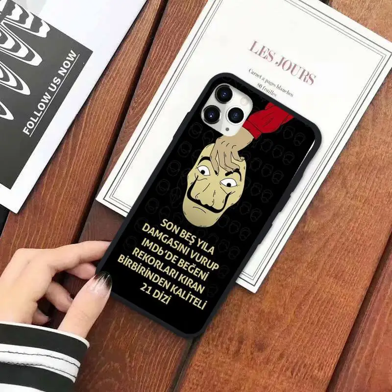 

La Casa de papel tv show Phone Case for iPhone 11 12 mini pro XS MAX 8 7 6 6S Plus X 5S SE 2020 XR luxury shell funda