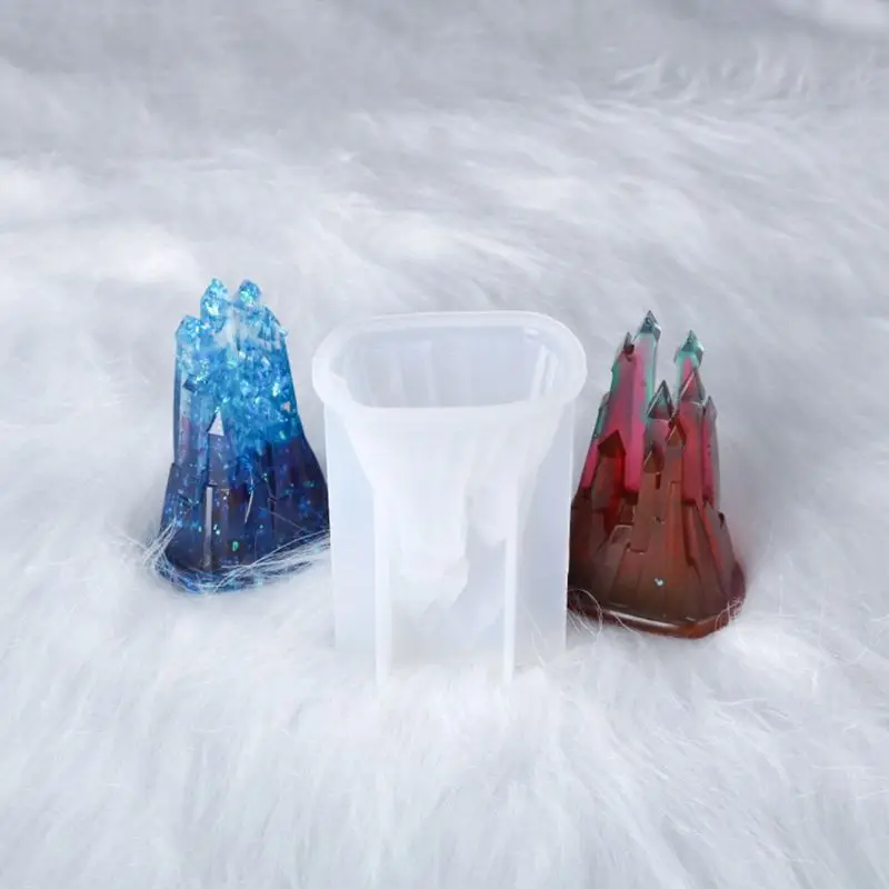 

Crystal Epoxy Resin Mold Handmade 3D Castle Modeling Casting Silicone Mould DIY